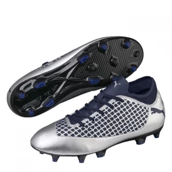 Image of Puma Future 2.4 Junior FG Football Boots - Silver/Peacoat