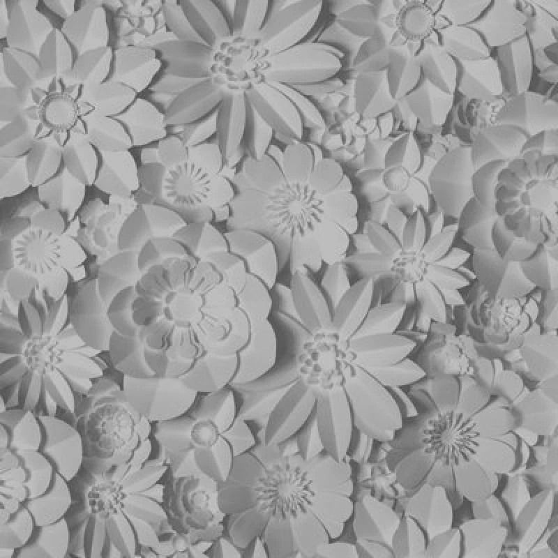 Image of Fine Decor Fine Decor Dimensions 3D Effect Exotic Flower Grey Washable Wallpaper Fd42691