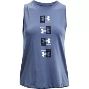 Image of Under Armour Live Under Armour Repeat Vest Womens - Blue
