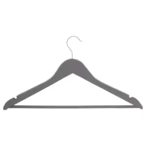 Image of Premier Housewares Wooden Clothes Hangers, Set of 20 - Matte Grey