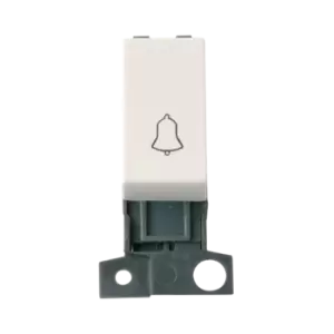 Image of Click Scolmore MiniGrid 10A 1 Way Bell Switch Module White - MD005PW