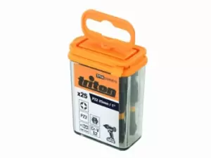 Image of Triton 867179 Pozi Screwdriver Impact Bit 25pk PZ2 25mm
