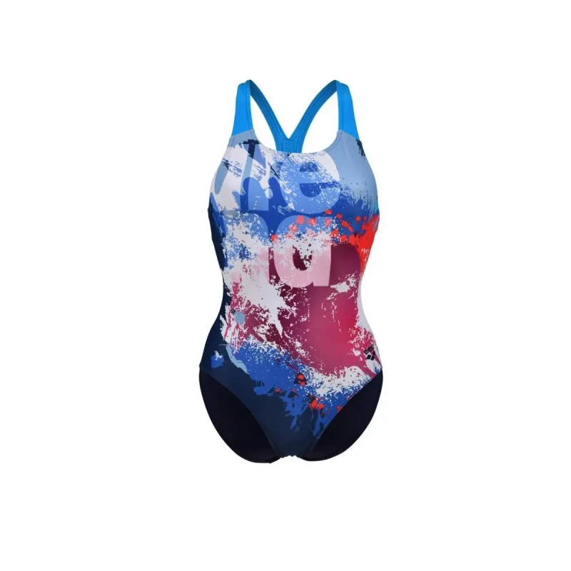 Image of Womens 1 Piece swimsuit Arena Waves Breaking Bleu Female 36