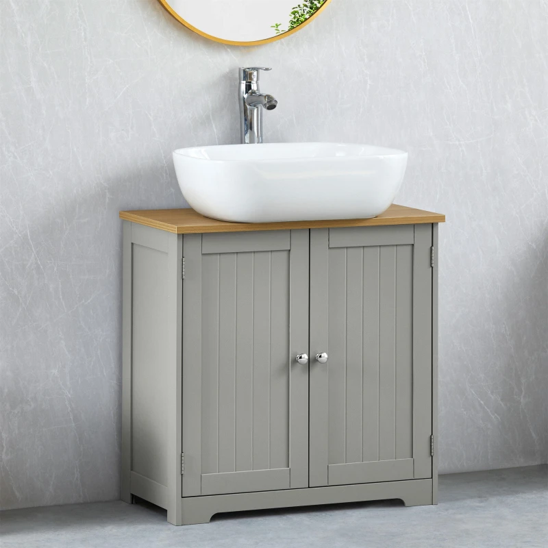 Image of Lassic Bath Vida Priano 2 Door Under Sink Cabinet Grey unisex 2 Door