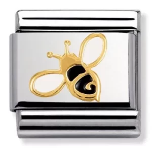 Image of Nomination CLASSIC Gold Nature Black and Yellow Bee Charm 030278/01