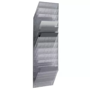 Image of Durable Wall mounted brochure racks, landscape format, 12 x A4, pack of 2, transparent