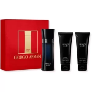 Image of Giorgio Armani Code Gift Set 50ml Eau de Toilette + 75ml All Over Body Shampoo + 75ml Aftershave Balm