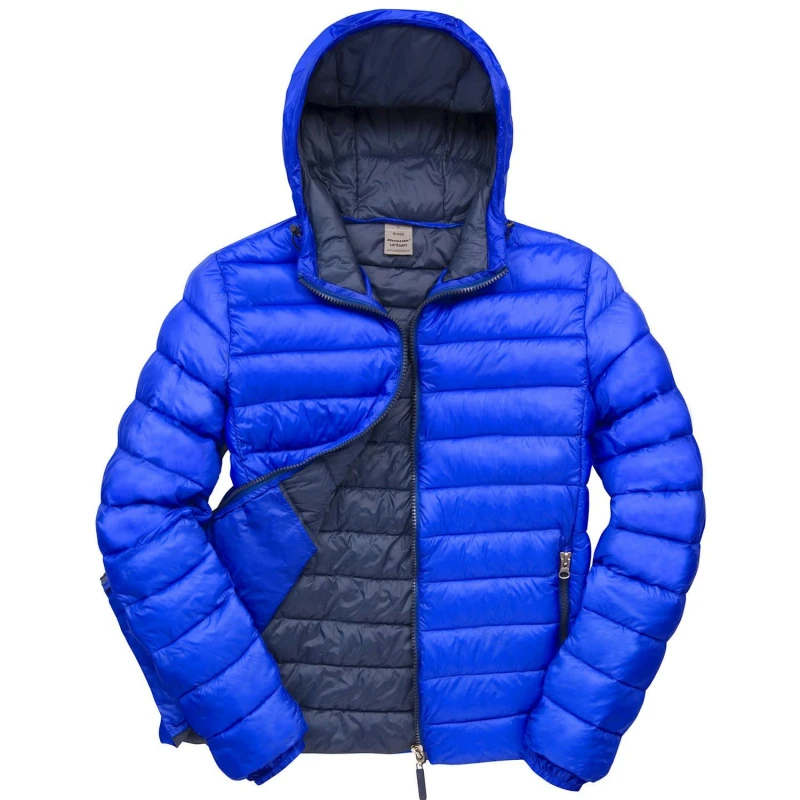 Image of Result Result Men Snow Bird Hooded Jacket in Mid Blue Size: Medium Mid Blue M Male 5063527318664