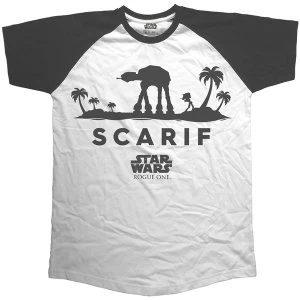 Image of Star Wars - Rogue One AT-At Silhouette Unisex Small T-Shirt - Black,White