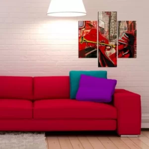 Image of 3MDF-017 Multicolor Decorative MDF Painting (3 Pieces)