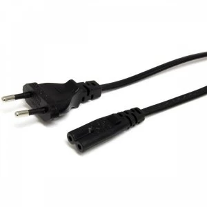 Image of StarTech 1m Standard Laptop EU to C7 Power Cable Lead EU Plug