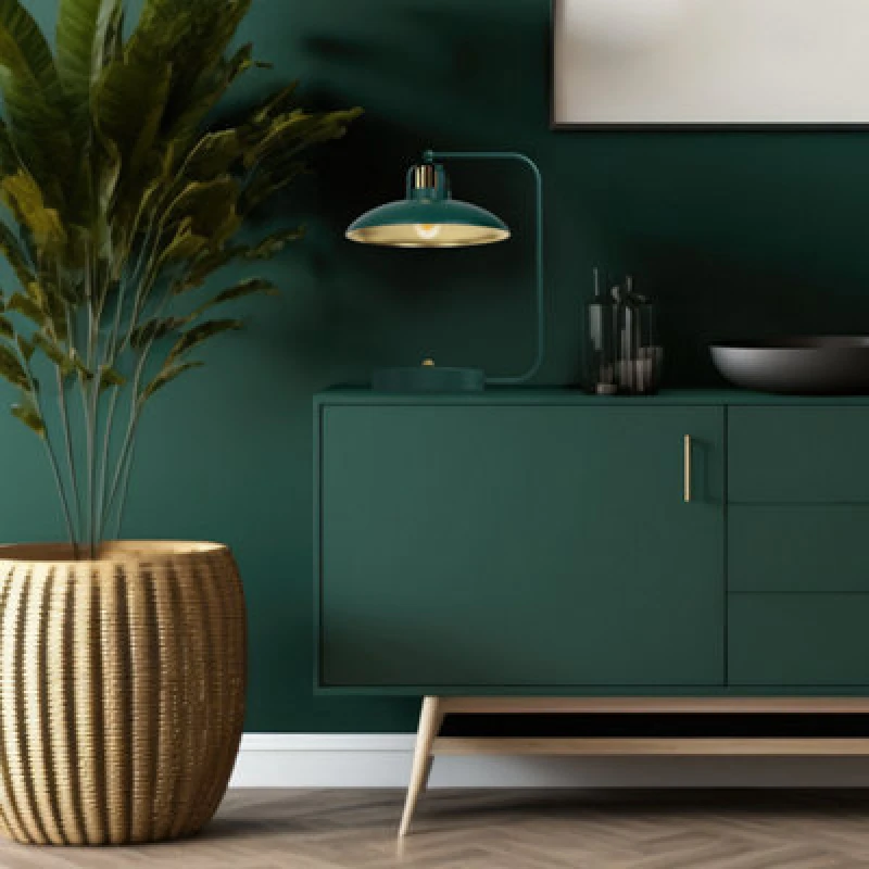 Image of Milagro Felix Designer Table Lamp Hand Made Green And Gold Green unisex