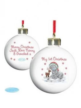 Image of Me To You Personalised 1St Christmas Bauble