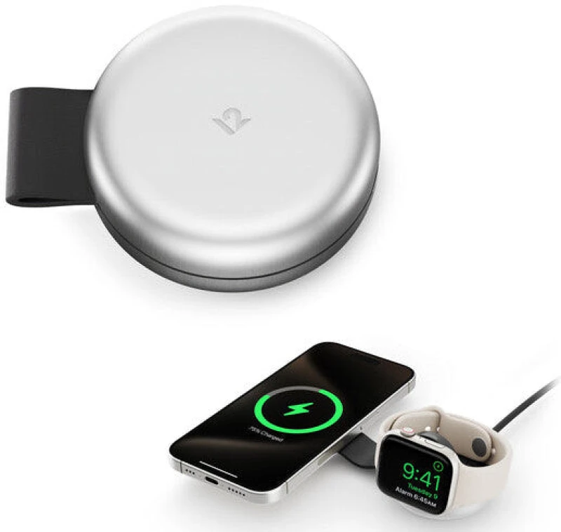 Image of TwelveSouth Twelve South ButterFly 2-in-1 Smartphone, Smartwatch Black, Silver USB Wireless charging Indoor TS-2304