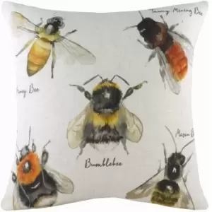 Image of Evans Lichfield Species Bee Cushion Cover (One Size) (Multicoloured)