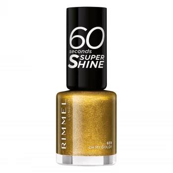 Image of Rimmel 60 Seconds Glitter Nail Polish Gold
