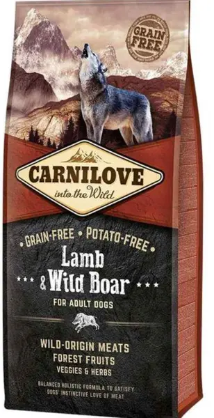 Image of Carnilove Adult Lamb and Wild Boar Dog Food 1.5kg
