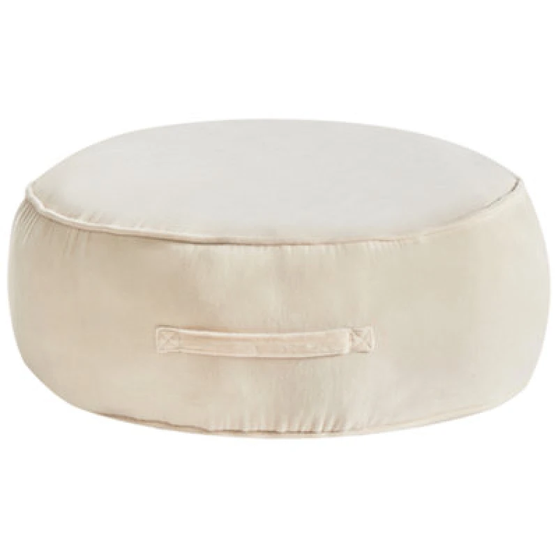 Image of Beliani Pouffe Yulle Velvet Light Beige