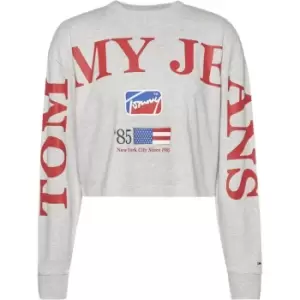 Image of Tommy Jeans Sport Cropped T-Shirt - Grey