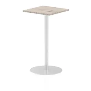 Image of Italia Poseur Table Square 600/600 Top 1145 High Grey Oak