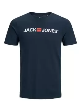 Image of JACK & JONES Cotton Jersey Plus Size T-Shirt Men Blue