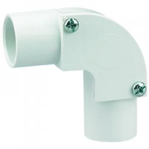 Image of Wickes Trunking Inspection Elbow - White 20mm