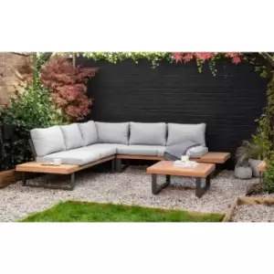 Image of Indoors Outdoors Amberley Sofa Side Coffee Table Set Patio Wooden - Garden Trading