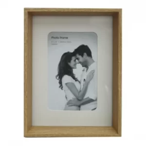 Image of Natural Wood Box Style 4 X 6 Photo Frame