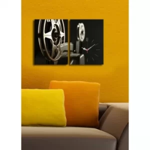 Image of 2P3040CS-129 Multicolor Decorative Canvas Wall Clock (2 Pieces)