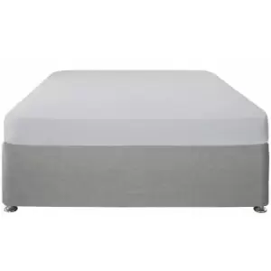 Image of Serene Plain Dye Collection Easy Care Extra Deep Fitted Sheet, Silver, Single