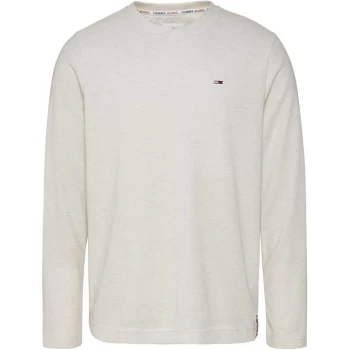 Image of Tommy Jeans Mini Waffle Sweatshirt - White Htr P1I