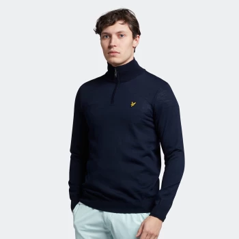 Image of Mens Golf Stretch Midlayer - Navy - S