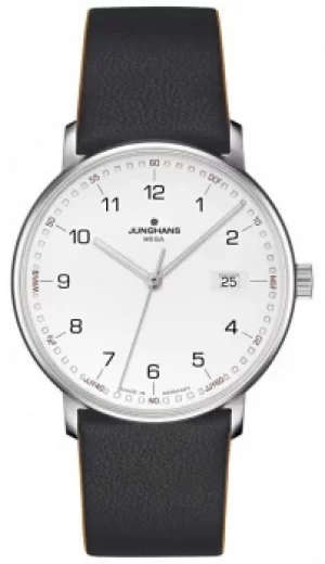 Image of Junghans FORM Mega Radio Controlled Black Leather 058/4931. Watch