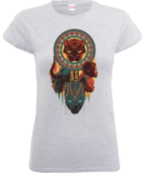 Image of Black Panther Totem Womens T-Shirt - Grey - M