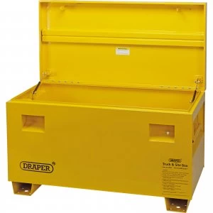 Image of Draper Contractors Site Storage Box Yellow 905mm 425mm 400mm