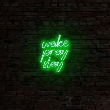 Image of Wake Pray Slay - Green Green Wall Lamp