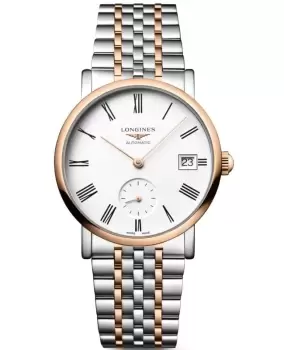 Image of Longines Elegant Collection Automatic White Dial Steel and Rose Gold Womens Watch L4.312.5.11.7 L4.312.5.11.7