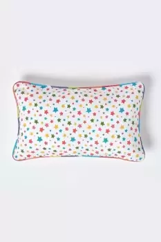 Image of Cotton Multi Colour Stars Cushion Cover