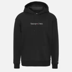 Image of Tommy Jeans Mens Classic Linear Hoodie - Black - M
