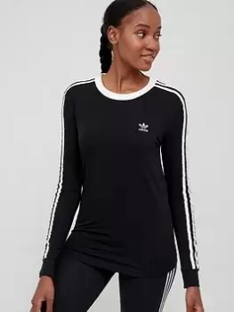 Image of adidas Originals 3 Stripe LS - Black, Size 18, Women