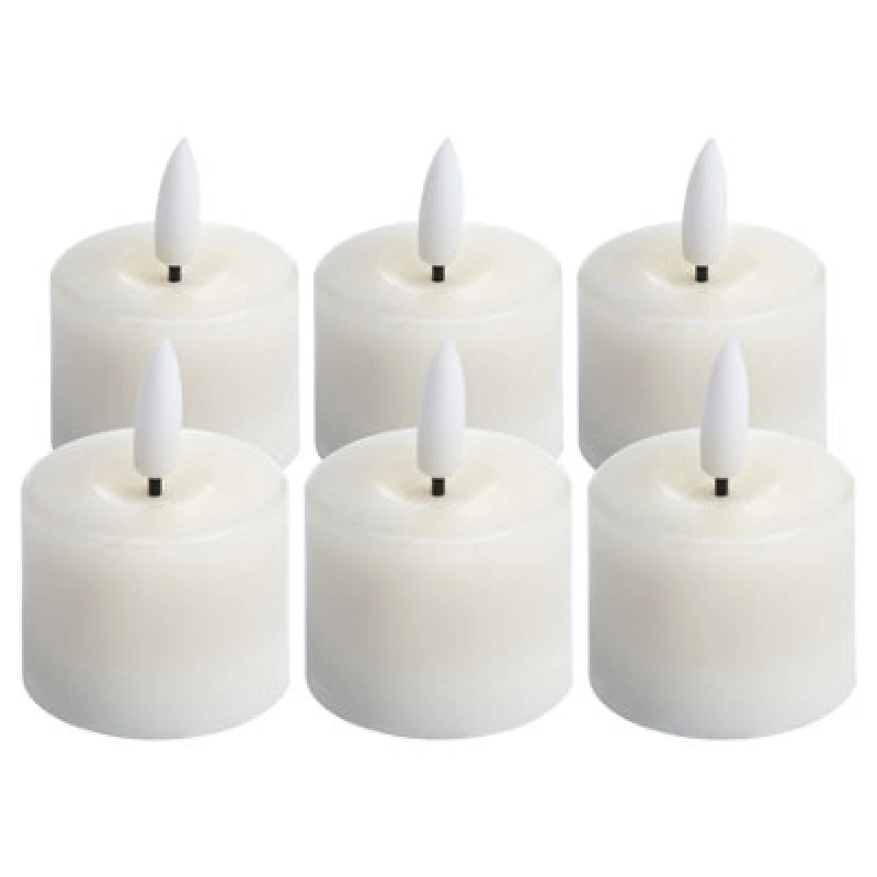 Image of Luxe Collection Set Of 6 Natural Glow LED Tealight Candles