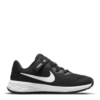 Image of Nike Revolution 6 FlyEase Childrens Trainers - Black/White