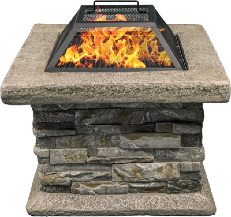 Image of Centurion Supports Fireology Vietri Majestic Garden Fire Pit Brazier And Barbecue With Eco-Stone Finish
