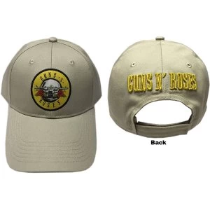 Image of Guns N' Roses - Circle Logo Mens Baseball Cap - Sand