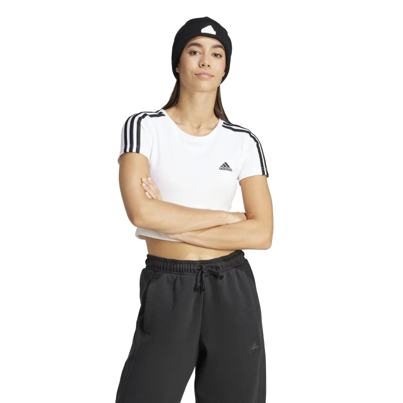 Image of adidas Essentials 3-Stripes T-Shirt Womens - White White M