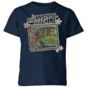 Image of Scooby Doo Mystery Machine Psychedelic Kids T-Shirt - Navy - 9-10 Years