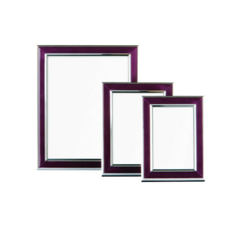 Image of Premier Housewares Purple and Silver Photo Frames - Set of 3 Purple