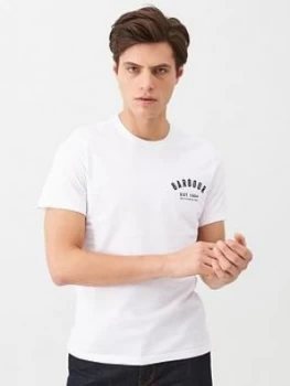 Image of Barbour Small Chest Logo T-Shirt - White