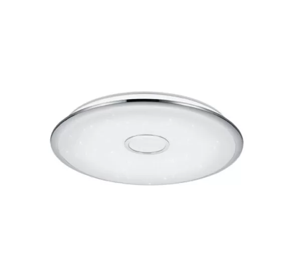 Image of Osaka Modern Flush Ceiling Light Chrome 3000-5500K Remote control