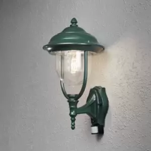 Image of Parma Outdoor Classic Lantern Up Light PIR Green, IP44